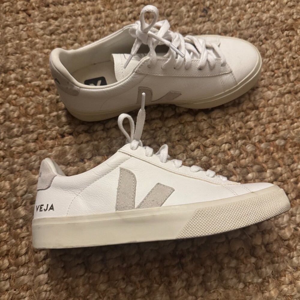 Veja Campo Leather Sneakers Extra White/Natural Suede - 7w